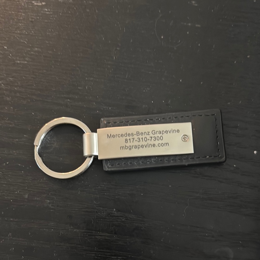 BOGO! Mercedes Black leather and Silver Keychain - Picture 2 of 2